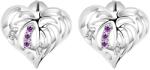 HARAHU Обеци Silver Heart - Сребърна KP1238