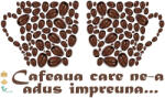 Eosette Sticker bucatarie - Cafeaua care ne-a adus impreuna - 70x40 cm