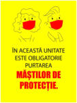 Eosette Stickere Preventie Coronavirus - Masca Obligatorie - 30x40 cm