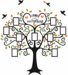 Eosette Sticker decorativ - Copac cu rame foto - Family is everything