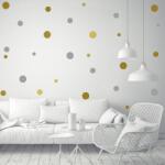 Eosette Decor perete camera bebe - Buline - Argintiu, Auriu