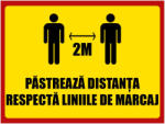 Eosette Autocolant Preventie COVID - Pastreaza Distanta - 40x30 cm