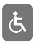 Eosette Stickere Semn Persoane cu Dizabilitati - 18x23 cm
