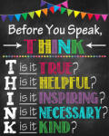 Eosette Stickere Decorative pentru Clasa - Before you speak, think - 60x90 cm