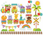 Eosette Stickere bebe - Trenulet cu animale - 130x50 cm