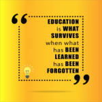 Eosette Sticker scoli, Education Quote - 125x125 cm