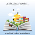 Eosette Sticker decorativ scoala, A fost odata o scoala mai buna - 125x125 cm