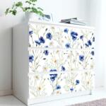 Eosette Autocolante pentru mobila - Musetel si albastrele - 20x80 cm x 3 bucati