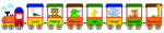 Eosette Sticker Trenulet cu Zilele Saptamanii - 125x21 cm