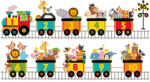 Eosette Sticker Trenulet cu Numere - 125x68 cm