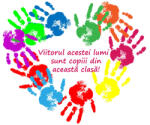 Eosette Sticker Inima din Amprente Colorate