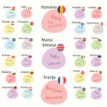 Eosette Sticker decorativ scoala, Salut in limbi diferite - 125x125 cm