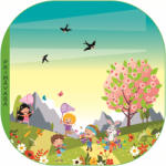 Eosette Sticker educativ - Peisaj de Primavara si Copii - eosette - 85,00 RON
