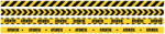 Eosette Sticker Podea - Marcare Traseu - 94x5 cm - Set 5 BUC - Galben, Negru