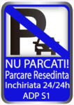 Eosette Sticker Indicator Nu Parcati - Parcare Resedinta - ADP - eosette - 10,00 RON