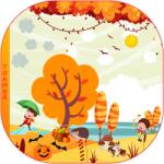 Eosette Sticker educativ - Peisaj de Toamna si Copii - eosette - 85,00 RON
