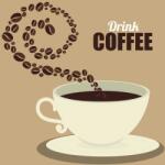 Eosette Sticker decorativ bucatarie - Drink coffee - Fundal Bej - eosette - 50,00 RON