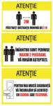 Eosette Stickere Preventie Coronavirus - Set Pastrati Distanta, Numar Maxim de Persoane si Plata Card