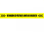 Eosette Autocolant Podea - Va rugam pastrati limita de discretie - 94x10 cm - set 5 buc