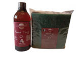woodworker Kit intretinere mobilier lemn masiv, Prep’N Shine-Pure Tung Oil & Hand Pad’s Mix Abrasive, alb, negru verde, 500 ml, food-safe, non toxic, woodworker (Tu-Hp-Mx-05)