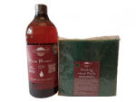 woodworker Kit intretinere mobilier lemn masiv, Prep’N Shine-Pure Breed Oil & Hand Pad’s Medium Abrasive verde, 1000 ml, food-safe, non toxic, woodworker (Br-Hp-V-01)