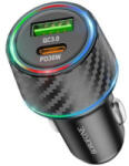 BOROFONE Incarcator auto Borofone BZ21, 1x USB-C, 1x USB, 30 W, Black (6941991101175)