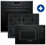 Bosch HQA272BB3 Beépíthető sütő + POH6B6K30 Beépíthető gázfőzőlap + BFL554MB0 Beépíthető mikrohullámú sütő