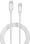 DEVIA JELLY adatkábel (Type-C - Type-C, 60W, gyorstöltő, 120cm) FEHÉR