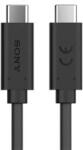 Sony adatkábel (Type-C - Type-C, 100W, gyorstöltő, 100cm) FEKETE (103950)