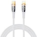 REMAX EXPLORE adatkábel (Type-C - lightning, 20W, gyorstöltő, 120cm, cipőfűző) FEHÉR