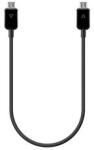 Samsung adatkábel (microUSB - microUSB, töltés megosztó funkció, 30cm) FEKETE