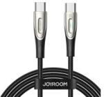 JOYROOM STAR-LIGHT adatkábel (Type-C - Type-C, 100W, 120cm, gyorstöltő, LED jelzés) FEKETE