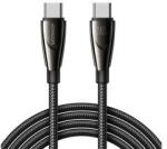 JOYROOM PIONEER adatkábel (Type-C - Type-C, 240W, 120cm, gyorstöltő, cipőfüző) FEKETE