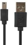 Gigapack Adatkábel (USB - miniUSB, 100cm) FEKETE (15918)