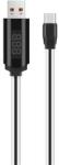 hoco. U29 adatkábel (USB - Type-C, gyorstöltő, 100cm, törésgátló, LED kijelző) FEHÉR (79379)