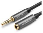 UGREEN audió kábel (3.5mm jack aljzat - 3.5mm jack, 100cm, AUX) SÖTÉTSZÜRKE