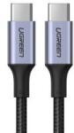 UGREEN adatkábel (Type-C - Type-C, 5A, PD gyorstöltő, 100W, 200cm, cipőfűző) FEKETE