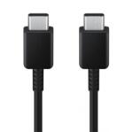 Samsung adatkábel (Type-C - Type-C, 3A, 25W, gyorstöltő, 180cm) FEKETE