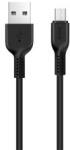 hoco. X20 adatkábel (USB - microUSB, törésgátló, gyorstöltő, 100cm) FEKETE
