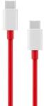 OnePlus WARP adatkábel (Type-C - Type-C, gyorstöltő, 100cm, törésgátló) PIROS (138177)