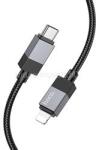 hoco. X110 adatkábel (Type-C - lightning, 27W, PD gyorstöltő, 100cm, cipőfűző) FEKETE (HOCO_X110_C_L_B) (HOCO_X110_C_L_B)