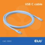 Club 3D USB 4.0 Type C Összekötő Kék 2m CAC-3003 (CAC-3003)