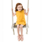 TEMPO KONDELA Gyerek hinta, fehér/szürke, SVING (262394)