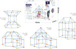 Mamido Magic forts Set de construcție paie și conectori mari 81 piese