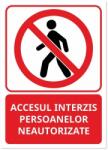  Indicator Accesul interzis persoanelor neautorizate, 148x210mm IIA5AIPN
