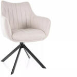 SIGNAL MEBLE Azalia Forgó Bársony Étkezőszék - Világos Bézs, Automata Visszatérő (SIG-AZALIAVCJBE)