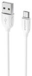 BOROFONE Cablu de date Borofone BX19, USB-A male - micro USB, 1 m, White (6931474701787) - flax