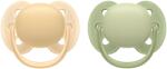 Philips Suzete Philips Avent - Ultra Soft, 6-18 luni, 2 buc, pastel, pentru băiat (SCF091/45)