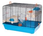  INTER-ZOO Pet Products Cușcă pentru rozătoare JERRY II cu tunel 58 x 38 x 43 cm ALBSTRU