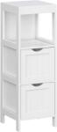VASBÚTOR Fürdőszoba padlószekrény, tároló állvány 30 x 30 x 89 cm fehér